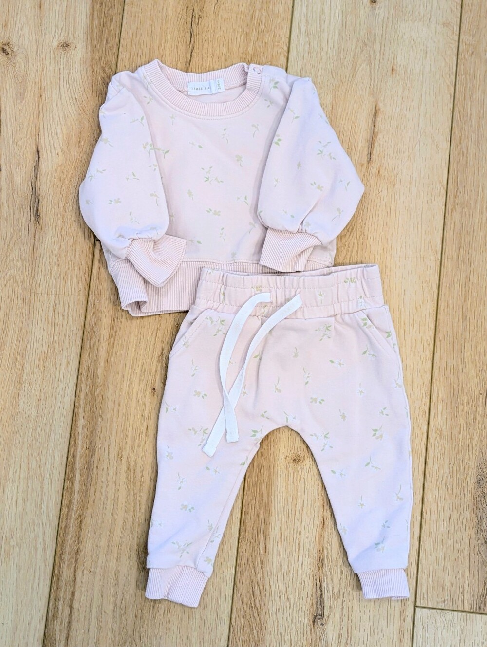 Jamie Kay Pale Pink Floral Sweatshirt & Joggers Set